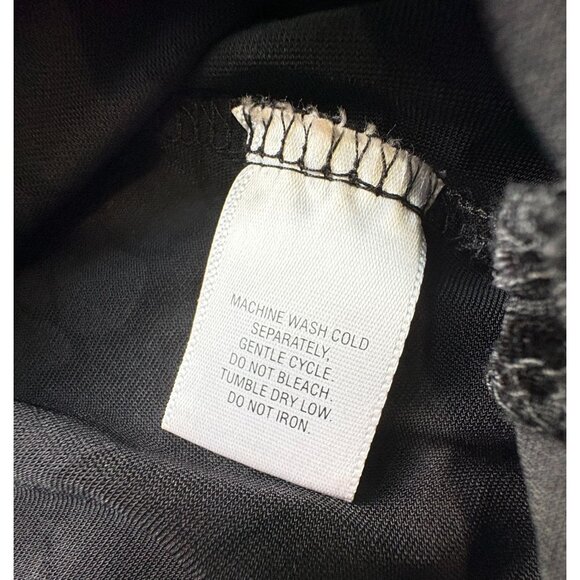 Apostrophe Womens Black Floral Sheer Top Plus Size 24-26W Velvet Detail - Picture 8 of 10